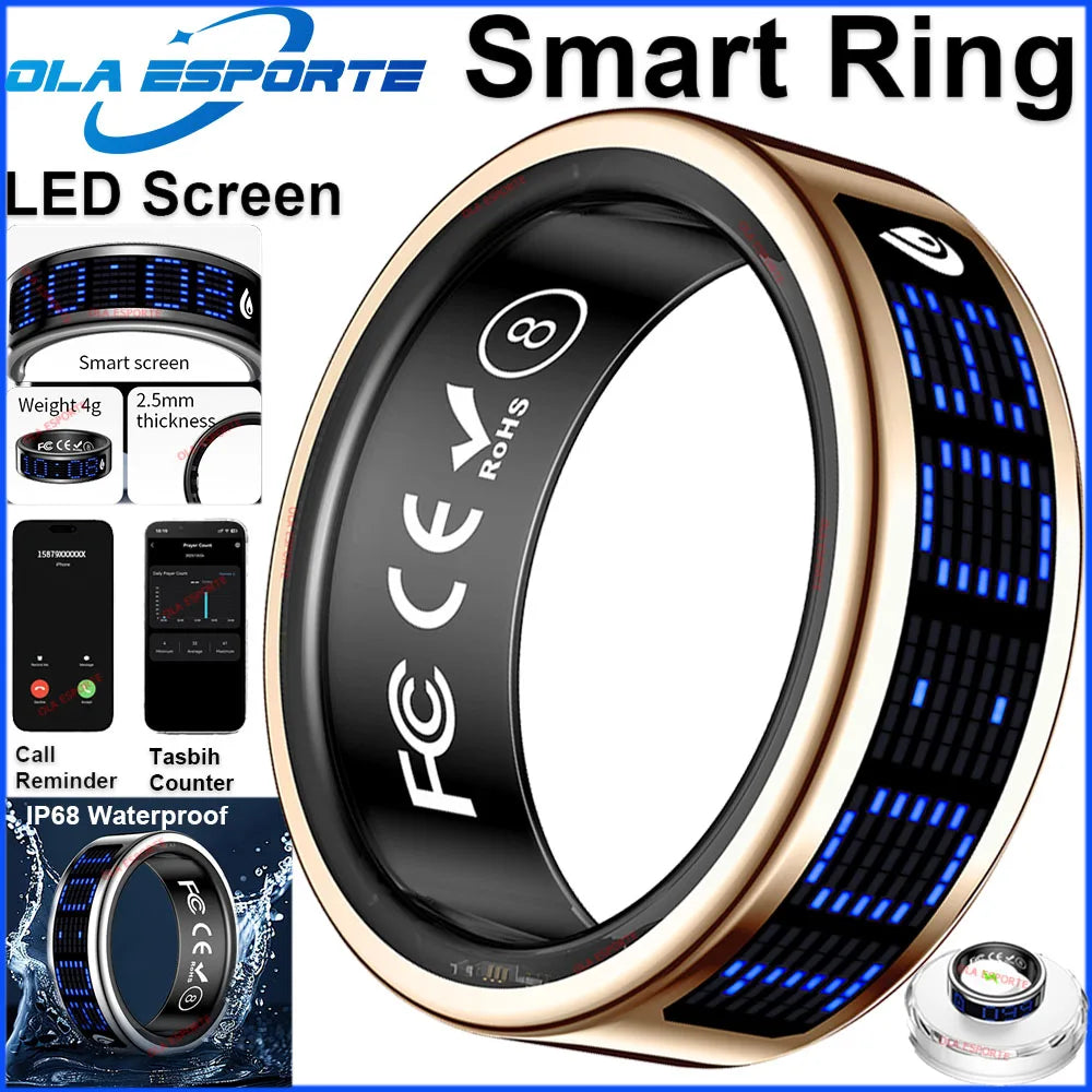 Ola Esporte Smart Ring With LED Display And Health Tracking