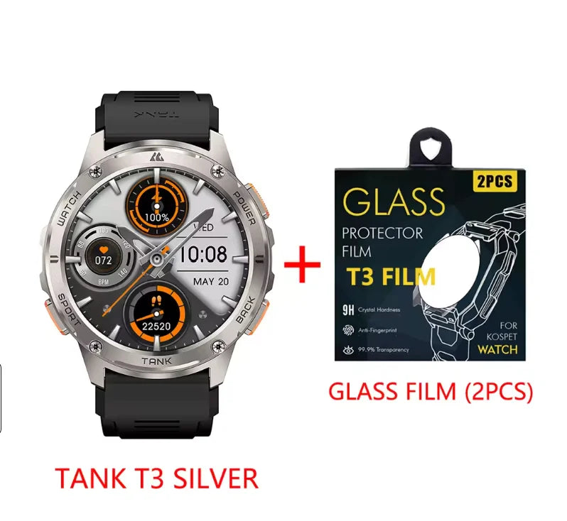 KOSPET Tank T3 AMOLED Smartwatch Bluetooth Calling Fitness Tracker