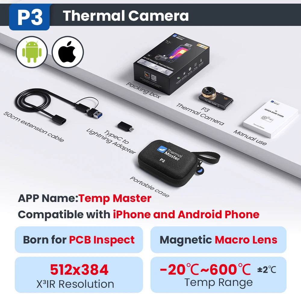 Thermal Master Smartphone Thermal Camera for PCB Repair Inspection