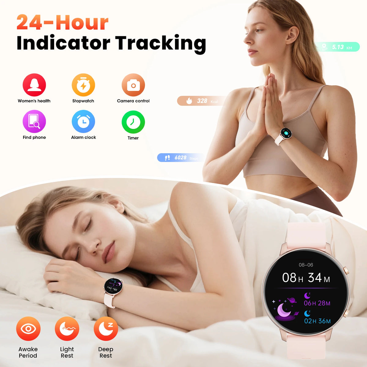 Smart Watch Fitness Tracker With Bluetooth Calling Heart Rate Monitor