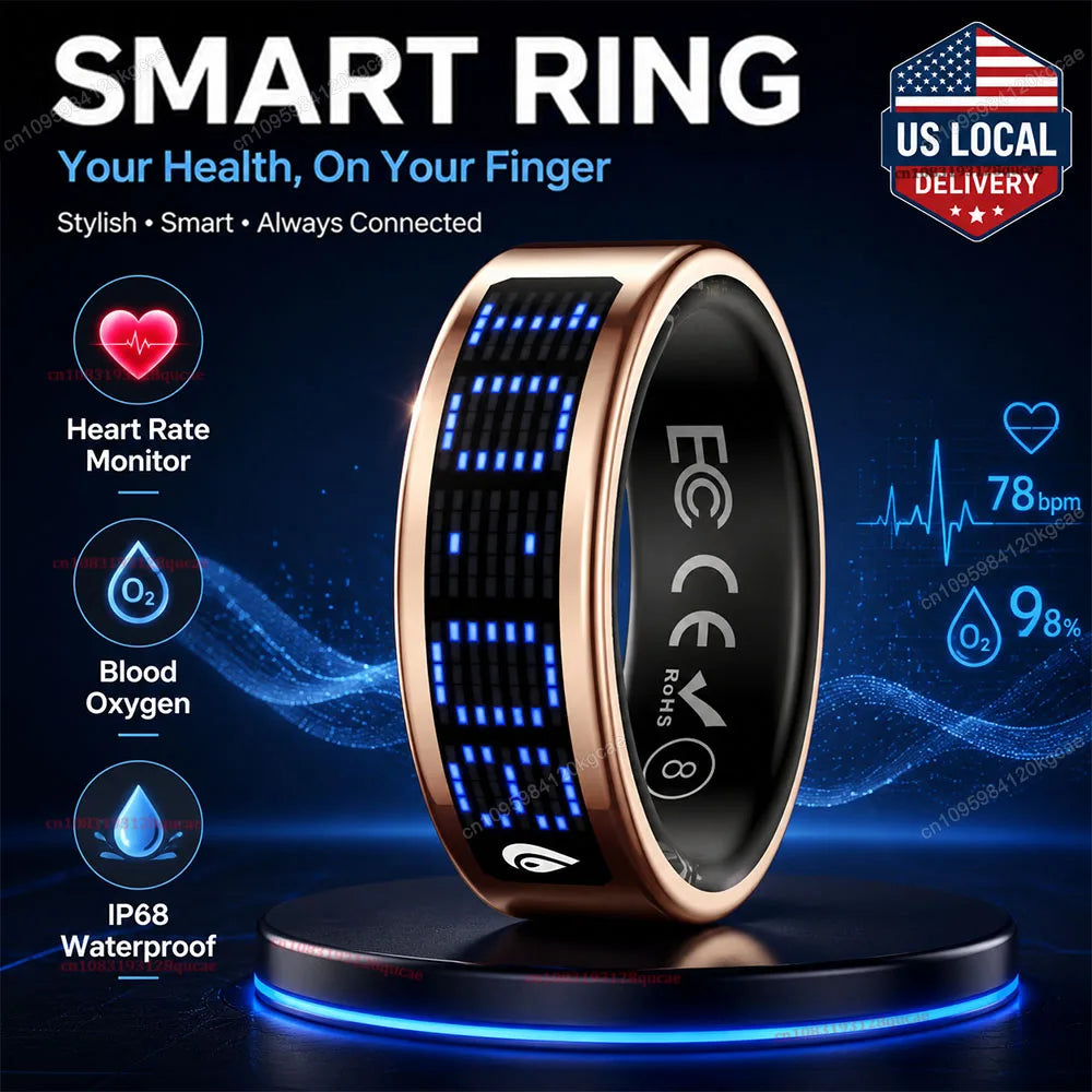 Ola Esporte Smart Ring With LED Display And Health Tracking