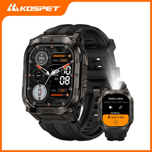 KOSPET Tank M4C GPS Smartwatch With Health Tracking And Flashlight