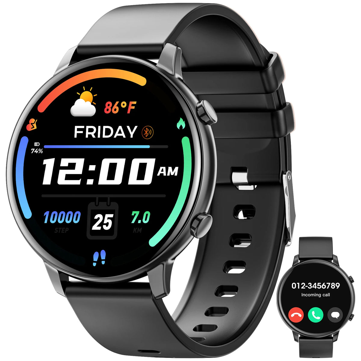 Smart Watch Fitness Tracker With Bluetooth Calling Heart Rate Monitor