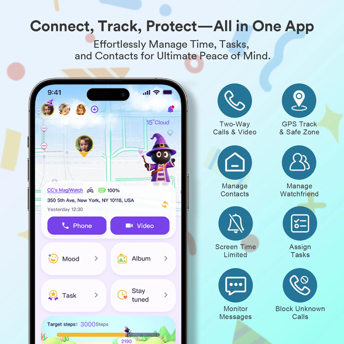 EIOTMART Kids GPS Smartwatch With Video Calling And Parental Controls