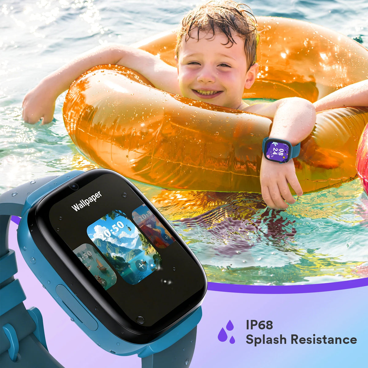 EIOTMART Kids GPS Smartwatch With Video Calling And Parental Controls