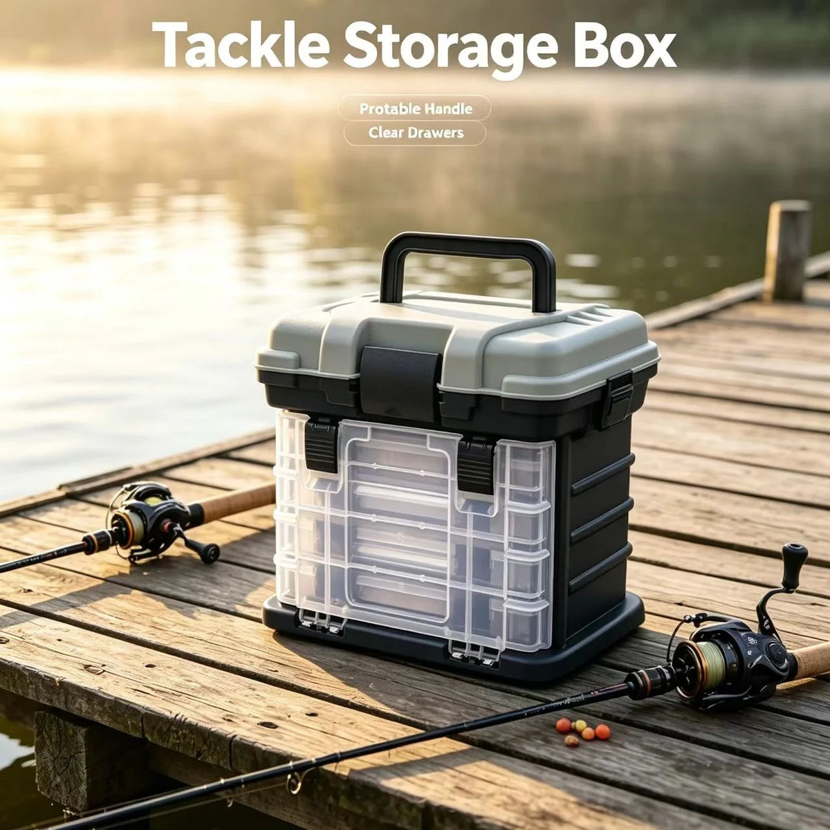Multi-functional 5-Layer Portable Fishing Gear Box, Suitable for Sea Fishing, Boating, Lure Storage, and Fishing Accessories Organization