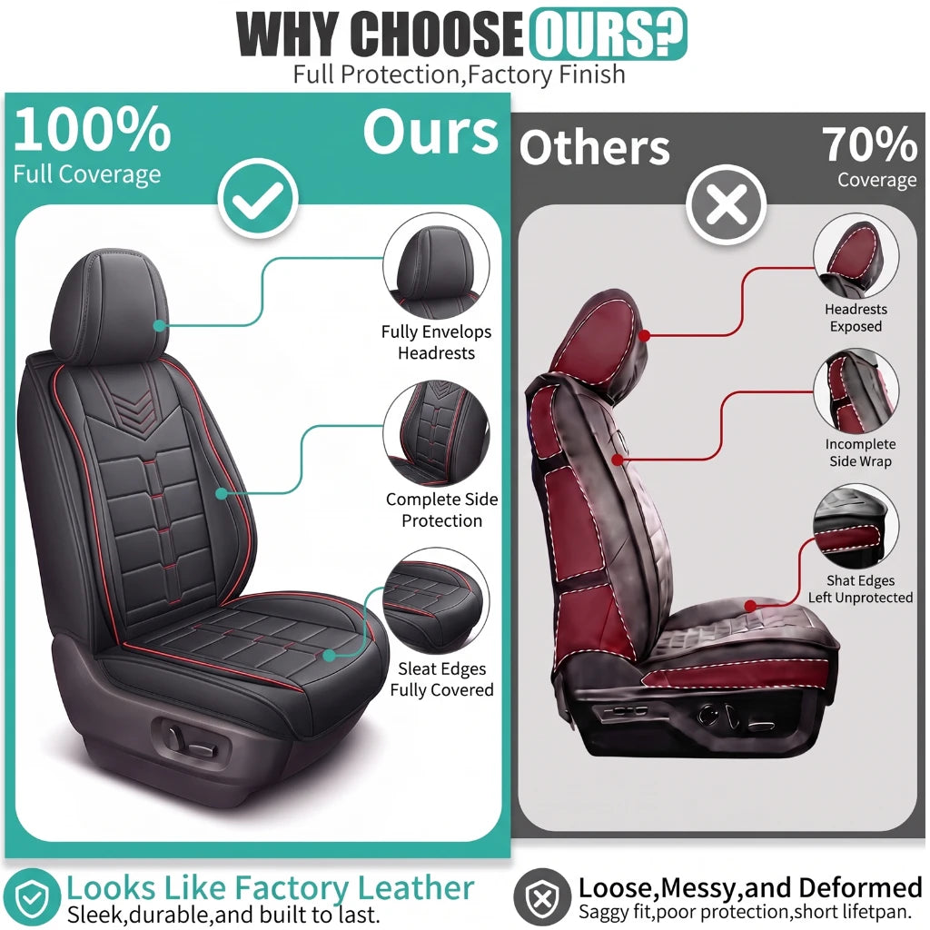 Toyota Camry Waterproof Scratch Resistant PU Leather Seat Covers