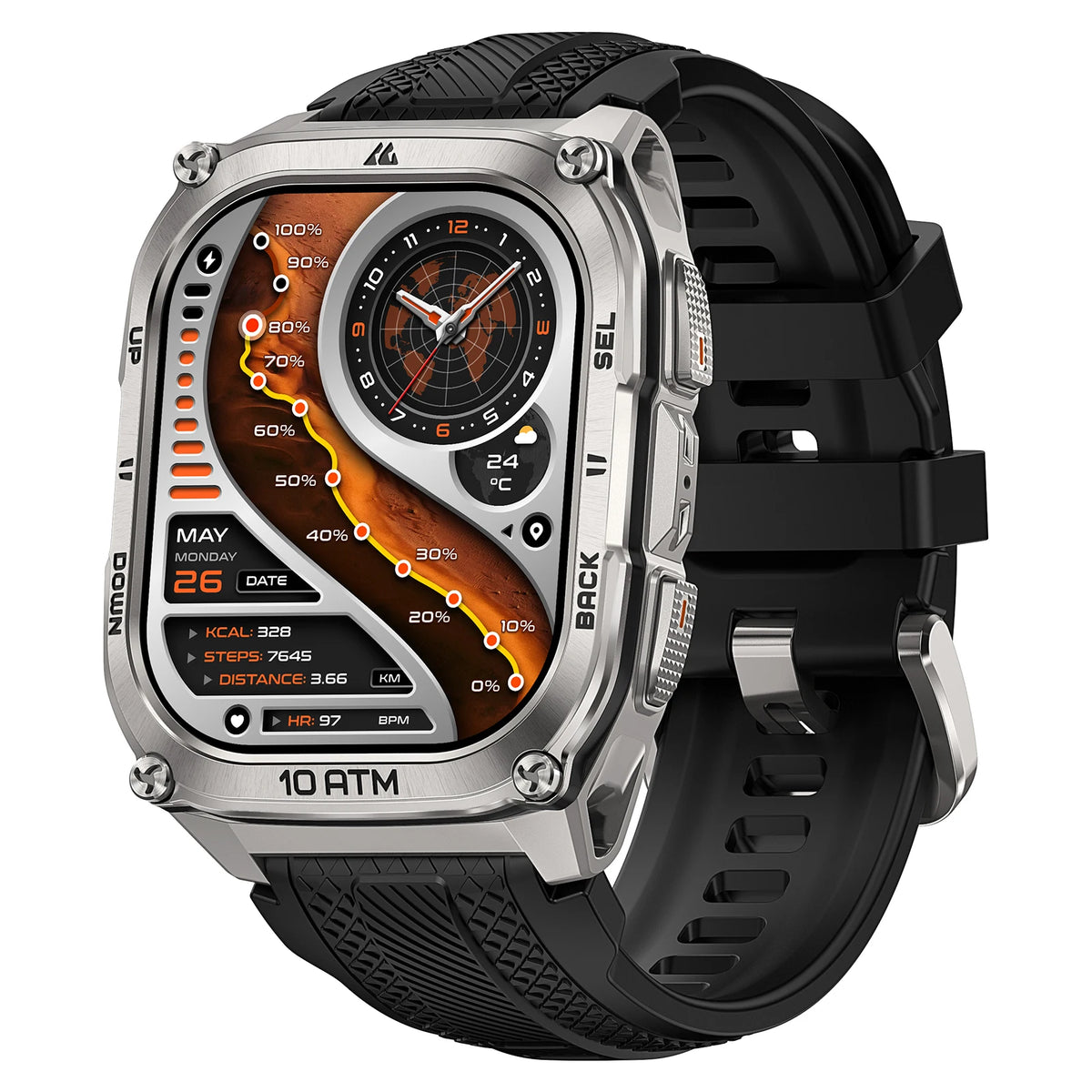 KOSPET Tank M4 GPS Smart Watch With Health Monitoring and Waterproof Design