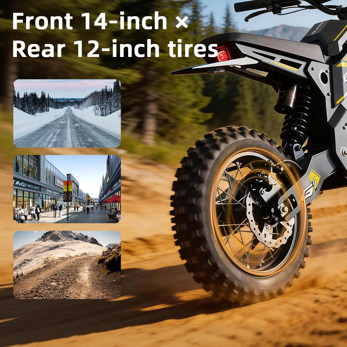 New G1 Electric E-bike Dirt Bike 1500W 48V 20.8AH Electric Motorcycle Fat Tire Nitrogen Suspension E Dirt Bike for Teens and Adults