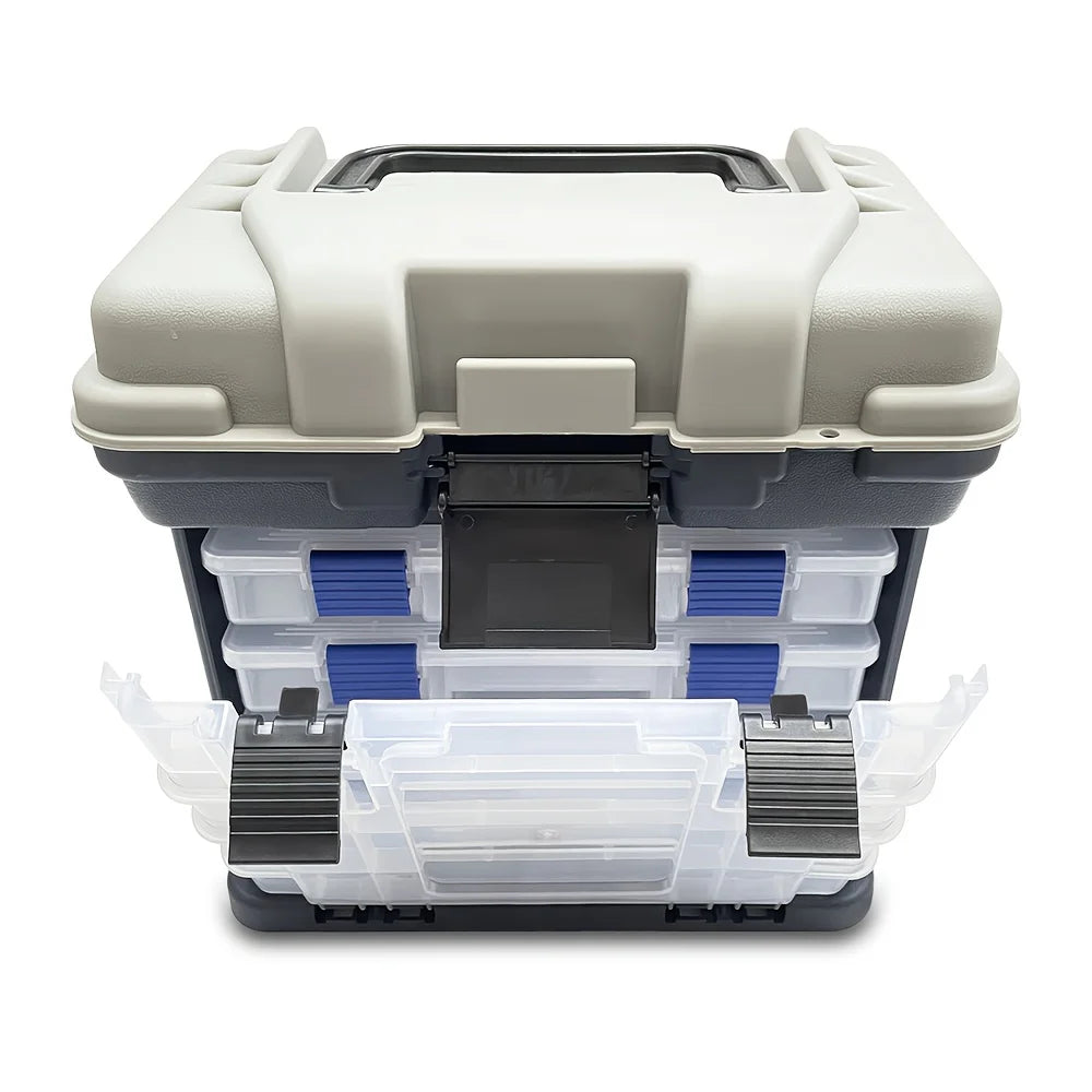 Multi-functional 5-Layer Portable Fishing Gear Box, Suitable for Sea Fishing, Boating, Lure Storage, and Fishing Accessories Organization