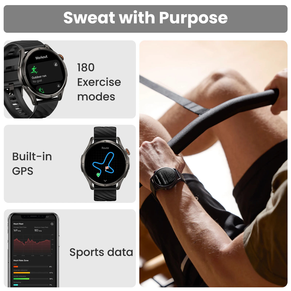 KOSPET R10 GPS Smartwatch With AMOLED Display And GNSS Navigation