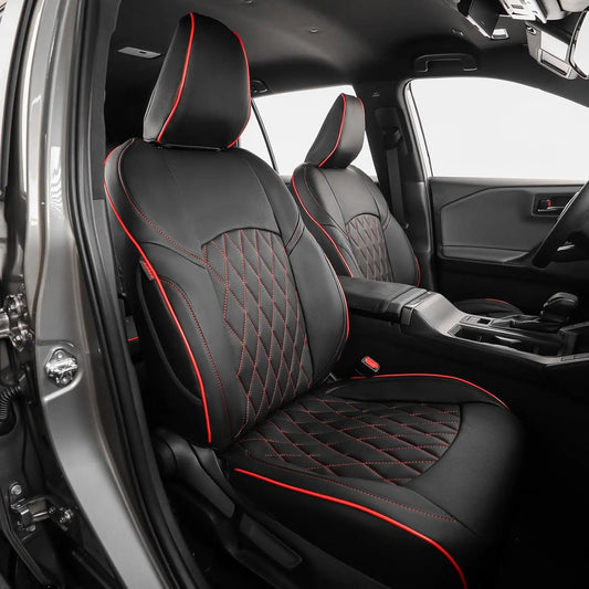 EKR Car Seat Covers Custom Fit for Toyota Rav4 (Hybrid) 2026 LE/XLE Premium/SE/XSE/Woodland/Limited Full Set Leather Car Seat Cover for SUV