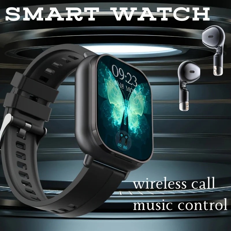 ERUN 2-In-1 Smartwatch With Earbuds And Fitness Tracking