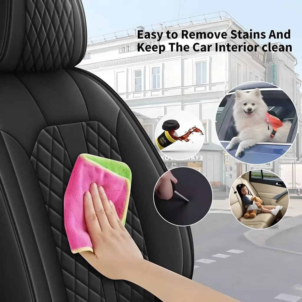 PU Leather 5 Seat Covers Full Set For Kia K5 2021-2026 Car Seats Faux Leather Cushions Front Rear Protector All-Weather Fabric