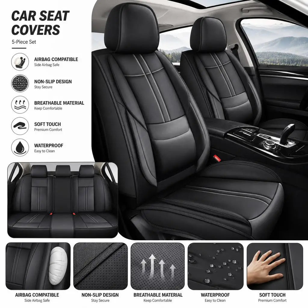 Mercedes Benz Nappa Leather Seat Covers Airbag Compatible Breathable Waterproof