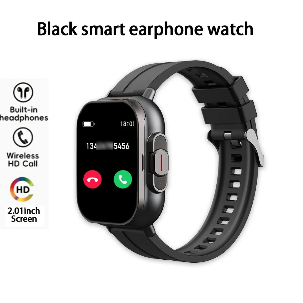 2 In 1 Smart Watch With Wireless Earbuds And Calling