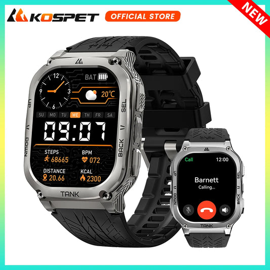 KOSPET TANK M3 AMOLED Fitness Smartwatch With Bluetooth Connectivity