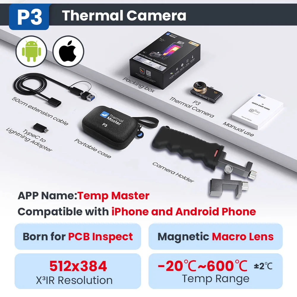 Thermal Master Smartphone Thermal Camera for PCB Repair Inspection