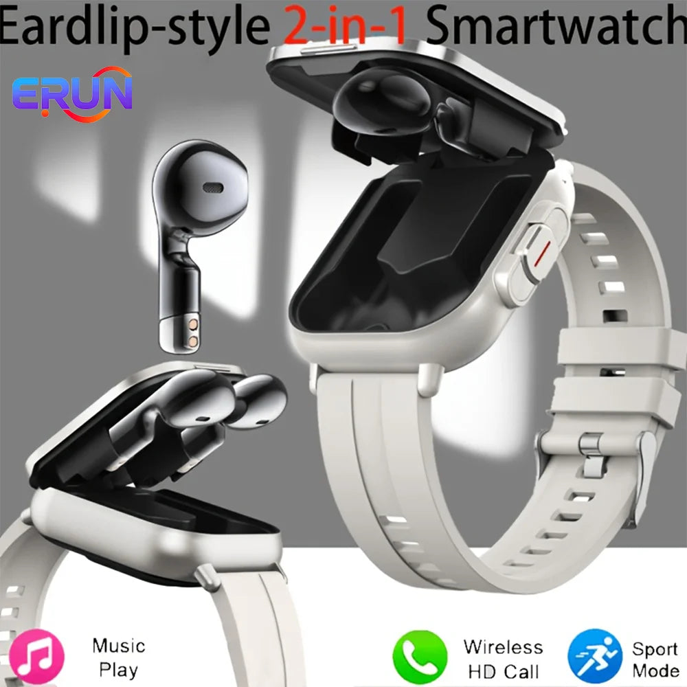 ERUN 2-In-1 Smartwatch With Earbuds And Fitness Tracking