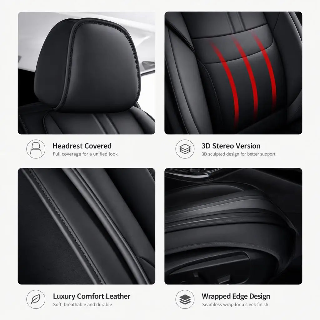 Mercedes Benz Nappa Leather Seat Covers Airbag Compatible Breathable Waterproof