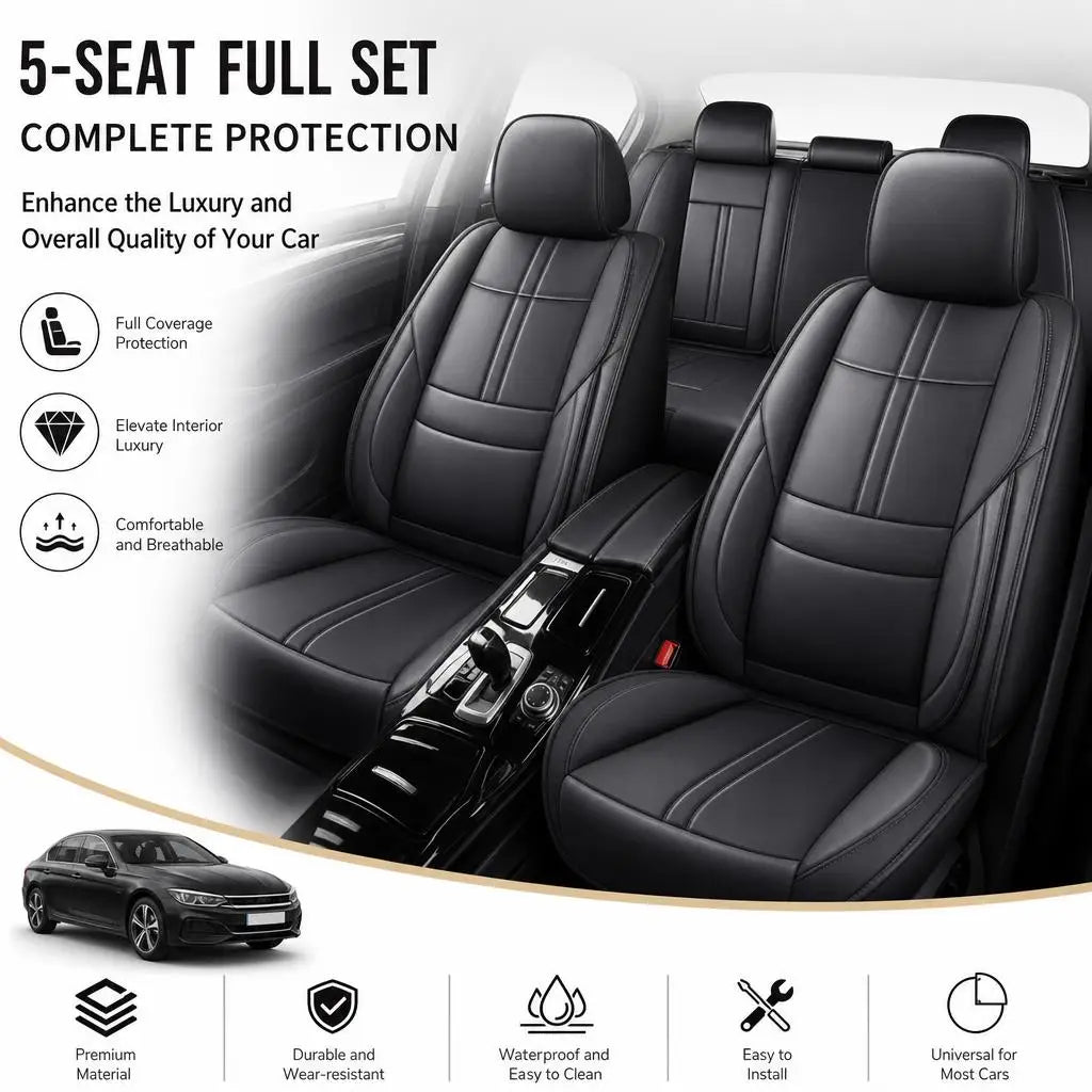 Mercedes Benz Nappa Leather Seat Covers Airbag Compatible Breathable Waterproof