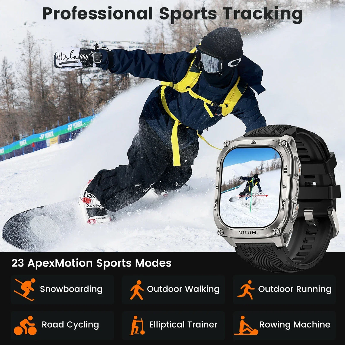 KOSPET Tank M4 GPS Smart Watch With Health Monitoring and Waterproof Design