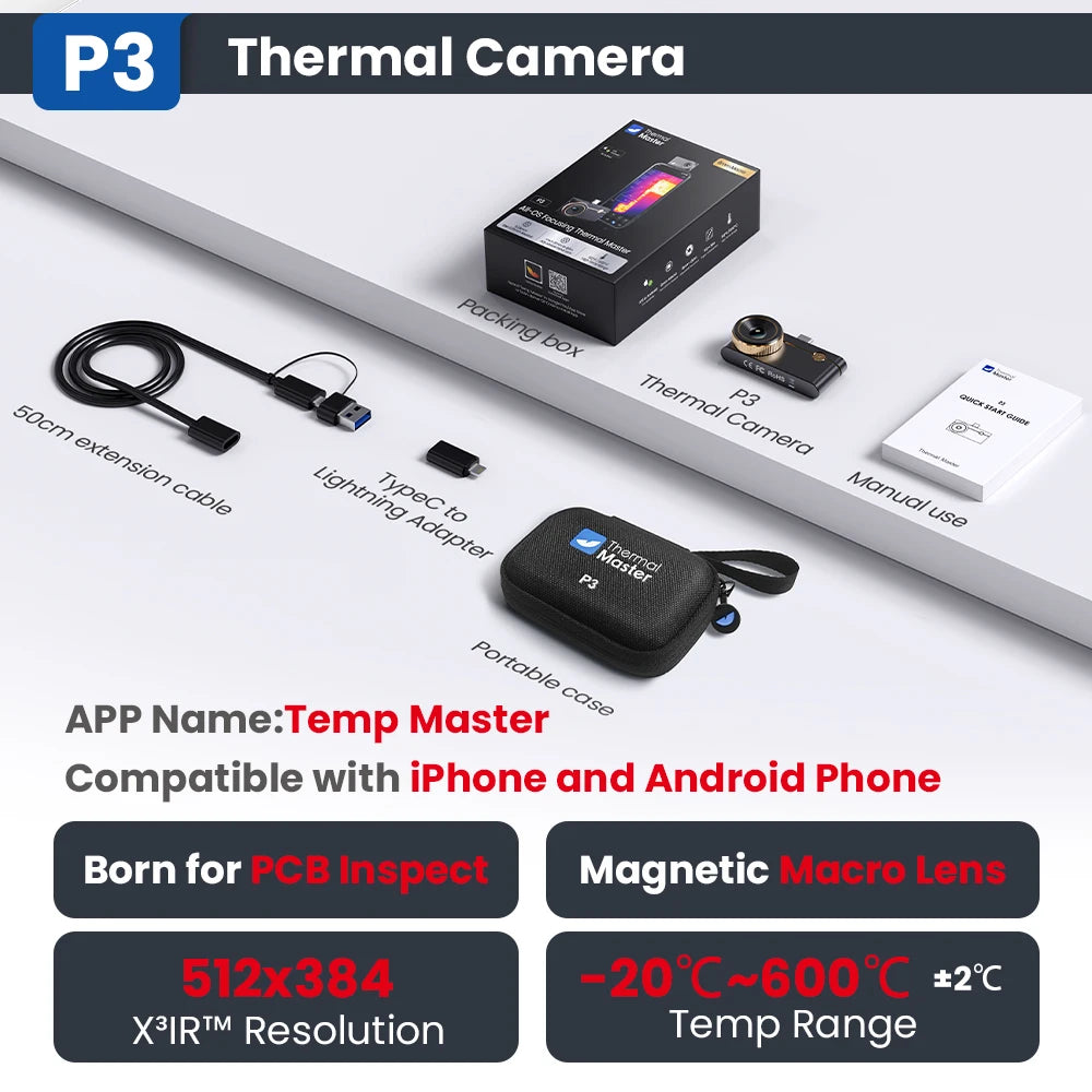 Thermal Master Smartphone Thermal Camera for PCB Repair Inspection