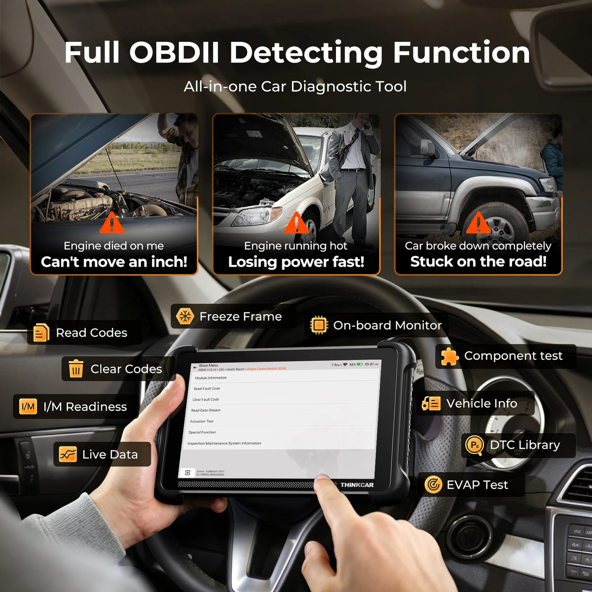 THINKCAR ThinkScan 689BT OBD2 Scanner With ECU Coding Tool