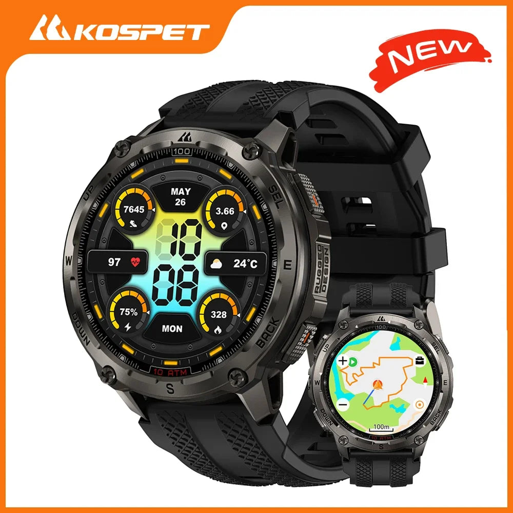 KOSPET Tank T4 GPS Smartwatch Offline Maps And Fitness Tracking
