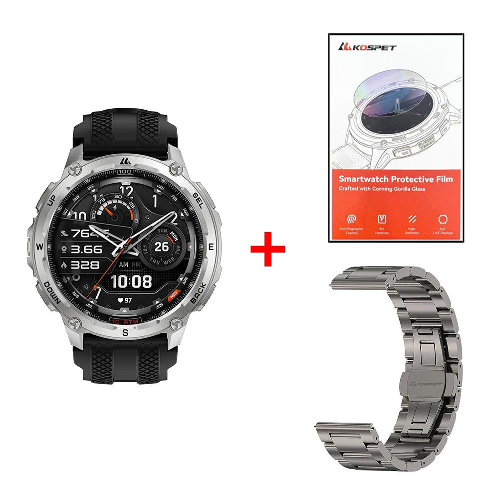 KOSPET Tank T4 GPS Smartwatch Offline Maps And Fitness Tracking