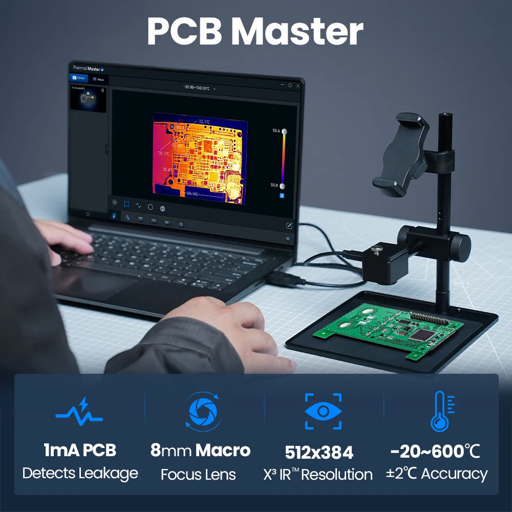 Thermal Master Smartphone Thermal Camera for PCB Repair Inspection