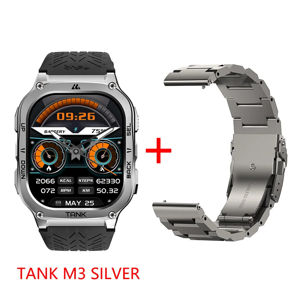 KOSPET TANK M3 AMOLED Fitness Smartwatch With Bluetooth Connectivity