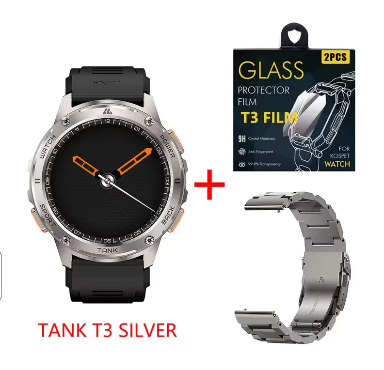 KOSPET Tank T3 AMOLED Smartwatch Bluetooth Calling Fitness Tracker