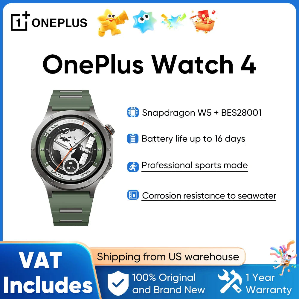 OnePlus Watch 4 Smartwatch With Fitness And Health Tracking