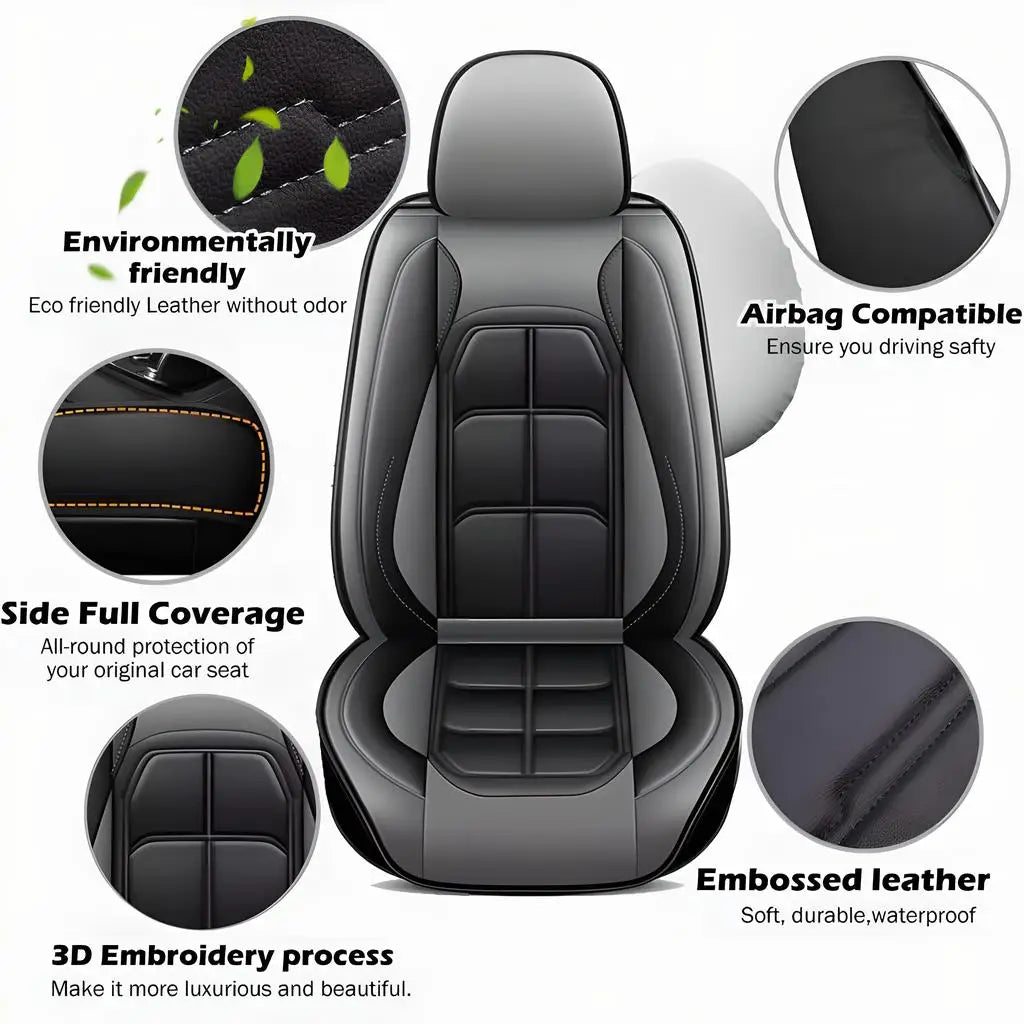 PU Leather Car Seat Cover Full Set 5 Seats For Chevrolet Front Rear Protector Deluxe Cushion