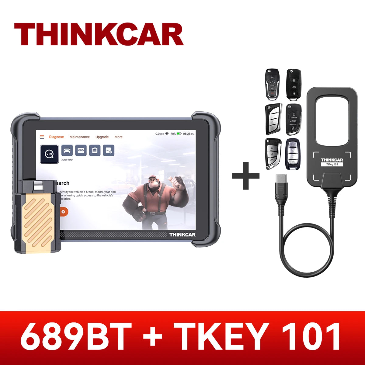 THINKCAR ThinkScan 689BT OBD2 Scanner With ECU Coding Tool