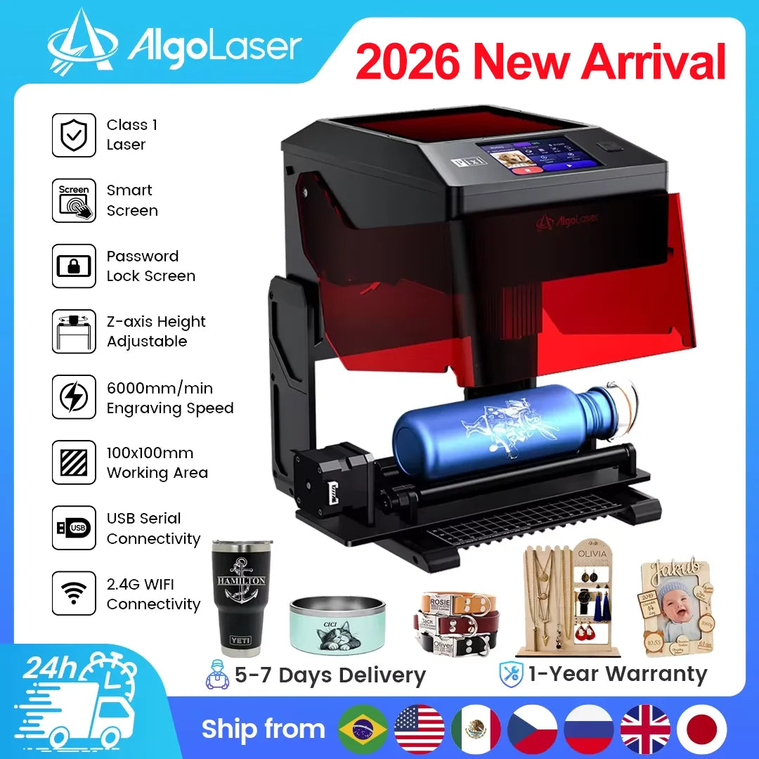 AlgoLaser PIXI Portable Laser Engraver With Touchscreen Controls
