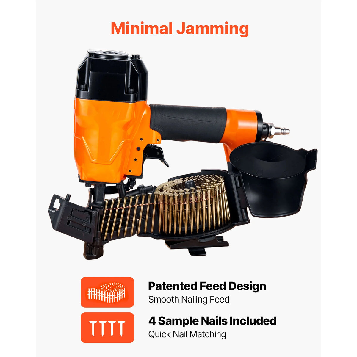 SucceBuy Pneumatic Coil Roofing Nailer for Roof Sheathing