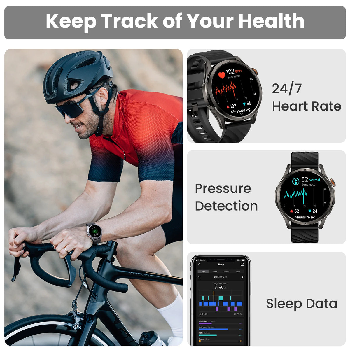 KOSPET R10 GPS Smartwatch With AMOLED Display And GNSS Navigation