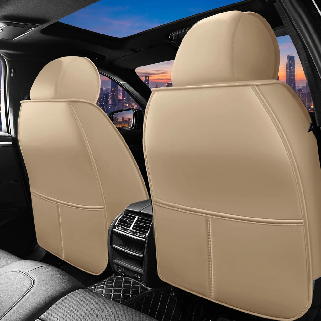5 Seats Full Set Covers For Toyota NAPA Leather Car Seat Covers Front Rear Protector Breathable Soft Touch Anti-Slip Breathable Waterproof