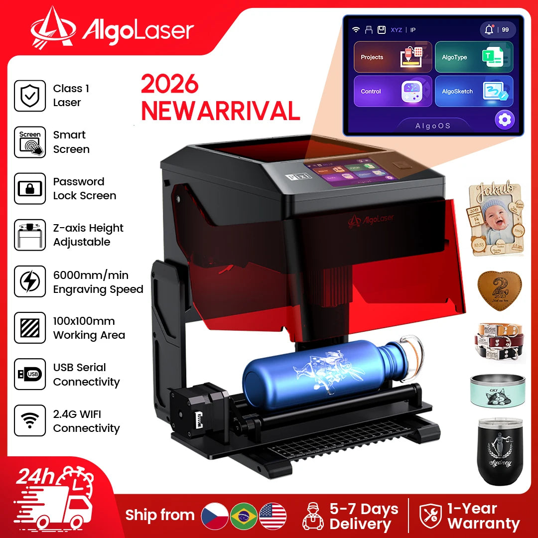 AlgoLaser PIXI Portable Laser Engraver With Touchscreen Controls