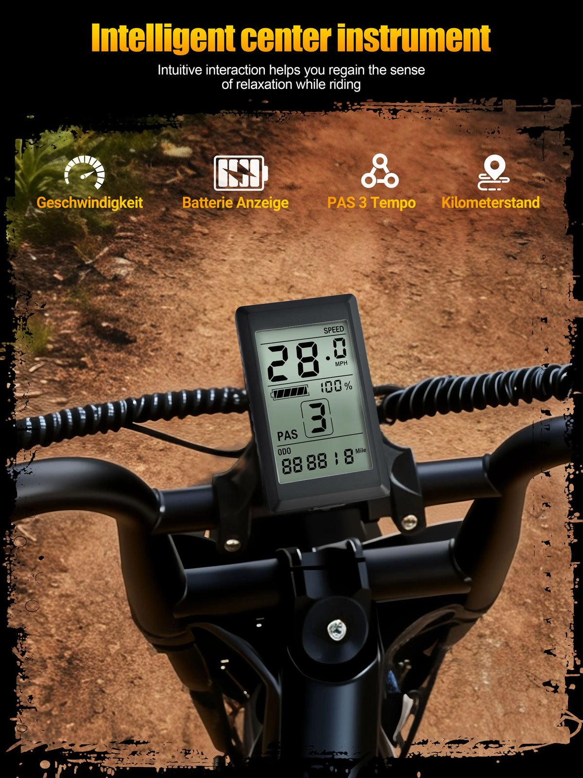 Eskute V100 Electric Dirt Bike, 1500W Peak 20MPH+ 48V13Ah Battery Motorcycle, All Terrain Dual Suspension E Bike , Ebike Up to 60 Miles Range, 16"x4" Fat Tire,  7-Speed，UL2849